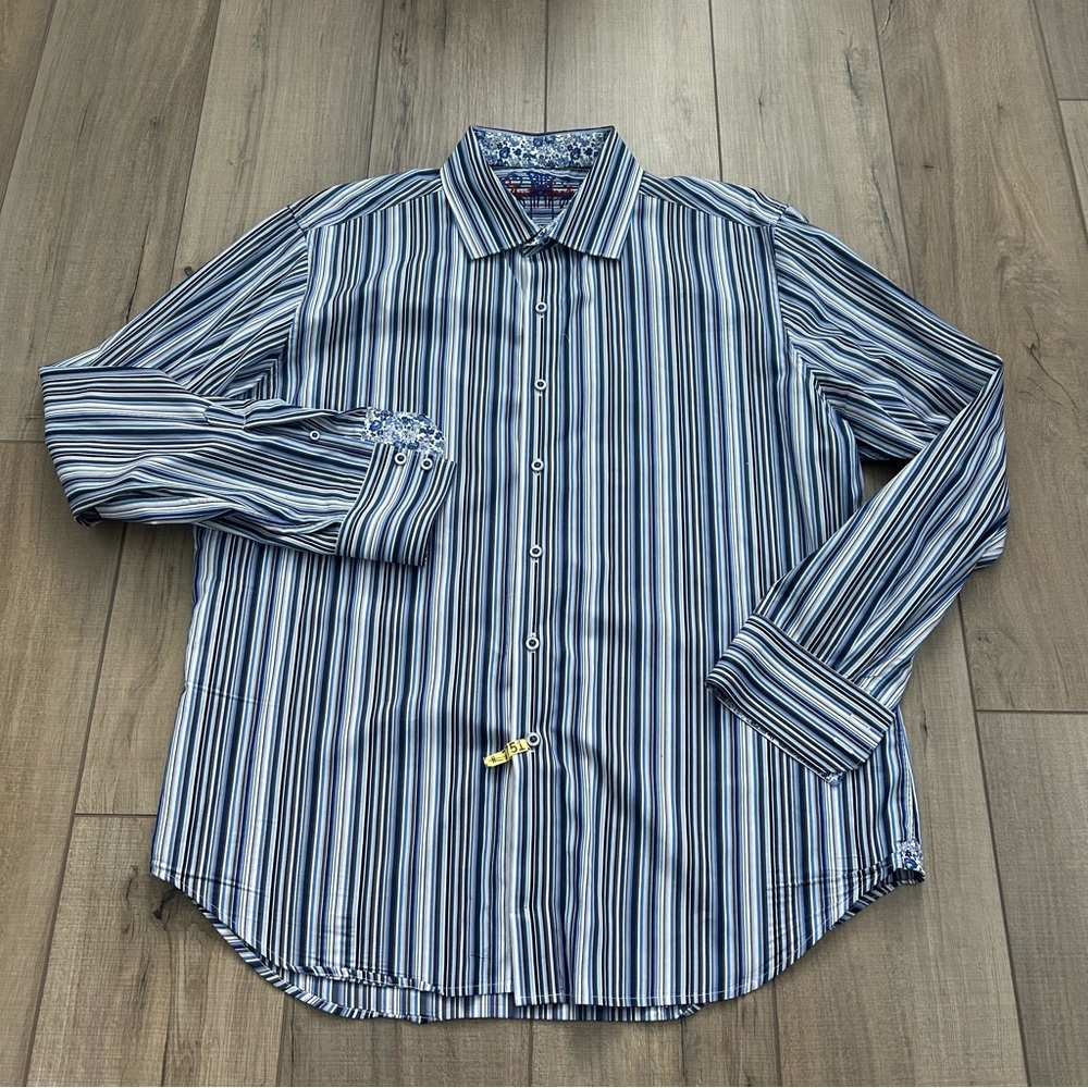 Robert Graham Long Sleeve Button Down Sz XL